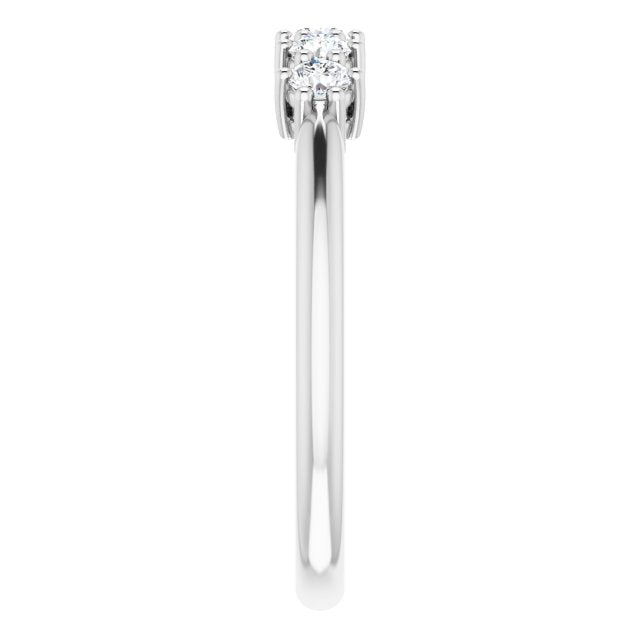 0.34 ct. Round Cut Diamond Wedding Band 5 Stone Anniversary Ring-VIRABYANI